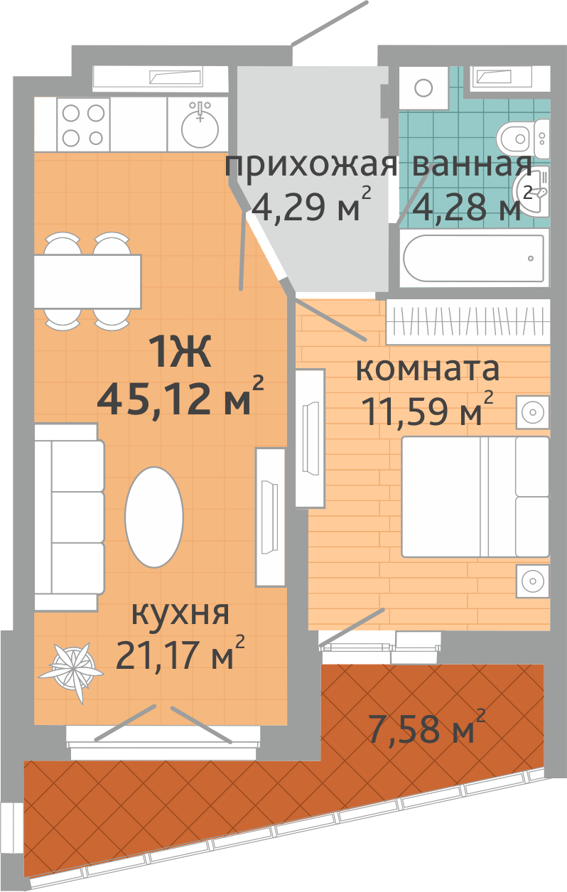 Однокомнатные квартиры в новостройках Екатеринбурга от застройщика – АН  «НКС»